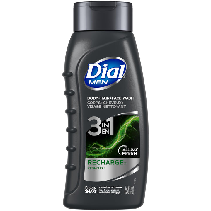 For Men 3-in-1 Hair + Body + Face Wash, Recharge...