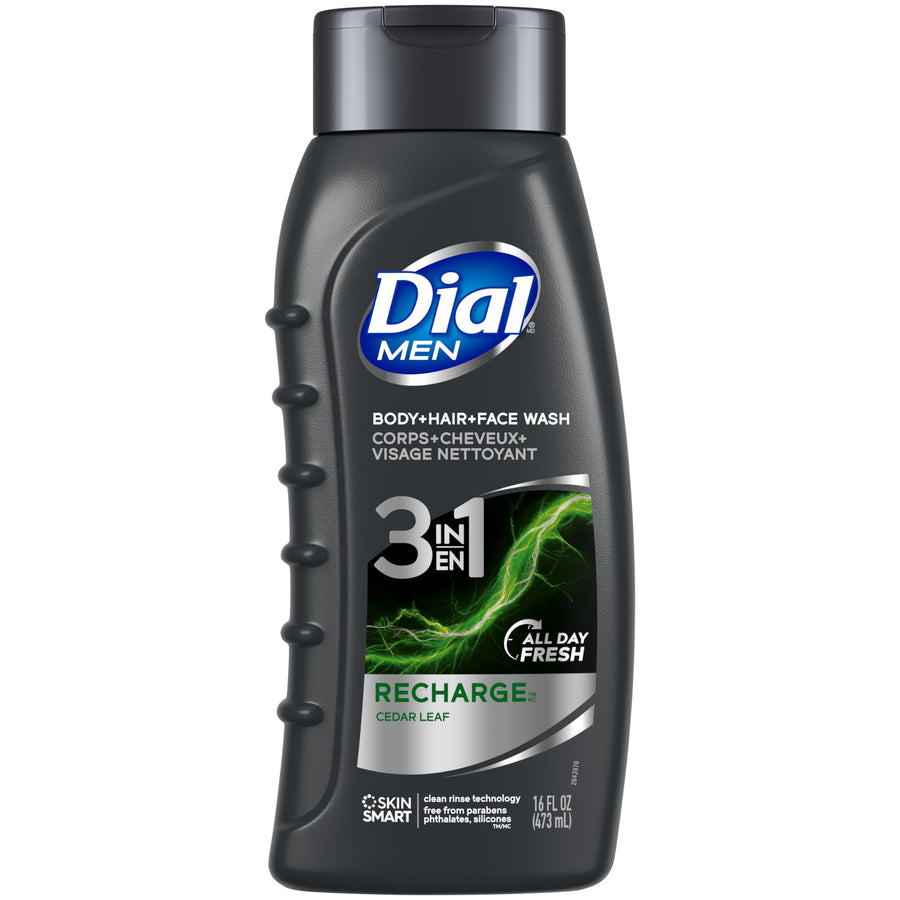 For Men 3-in-1 Hair + Body + Face Wash, Recharge...