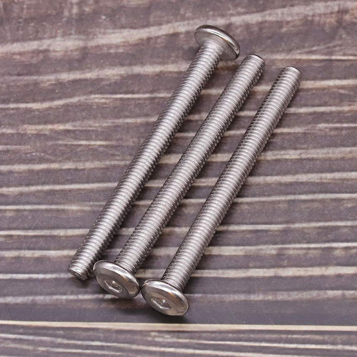M8-1.25 x 90mm (6 PCS) Hex Socket Head Cap Screws Furniture Screws, 304 Stainless Steel 18-8, Round Head Connector Screws for Furniture,Binding Screws