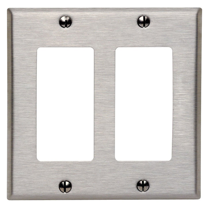 84409-40 2-Gang Decora/GFCI Device Decora Wallplate, Device Mount, Stainless Steel