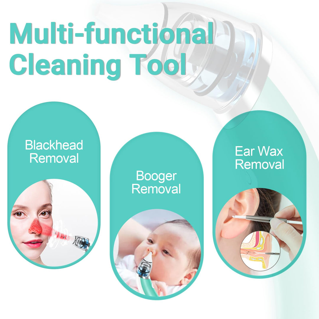 Ear Vacuum Wax Remover, 5 Levels Electric Ear Wax Removal, USB Charge Ear Wax Vacuum, Multifunctional Ear Cleaner, Reusable Ear Wax Removal Tool, Ear Wax Remover Suction for Adults and Kids