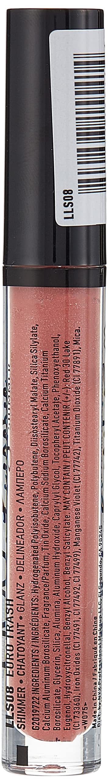 PROFESSIONAL MAKEUP Lip Lingerie Shimmer, Lip Gloss - Euro Trash, Dark Pink-Brown