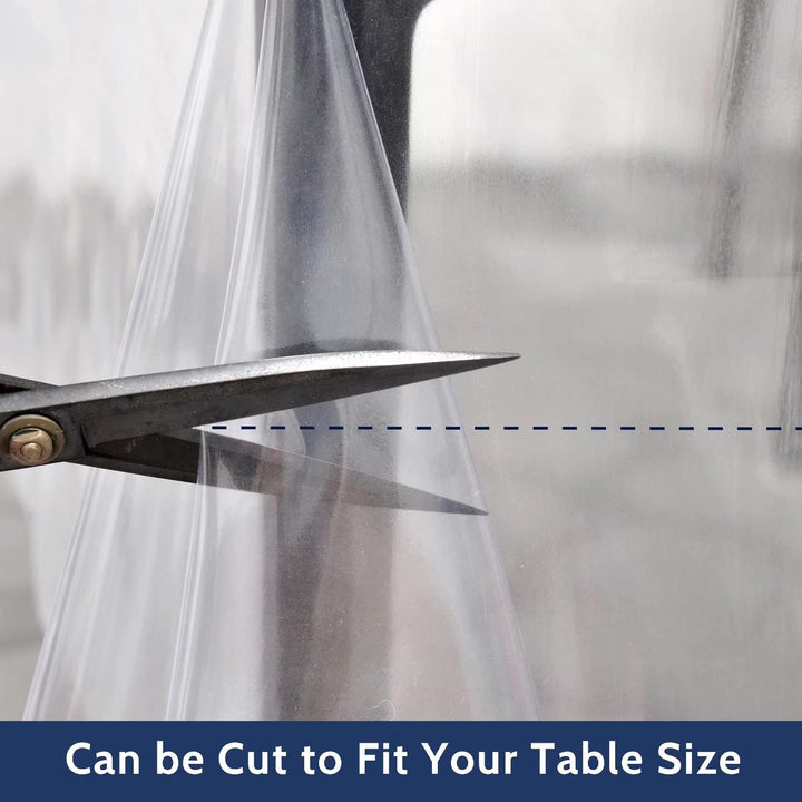 100% Waterproof Clear Plastic Tablecloth, Vinyl Rectangle PVC Table Cloths Protector Spill Oil Proof Wipe Clean Transparent Table Cover for Dining/Camping/Parties - 54 x 78, Crystal Clear