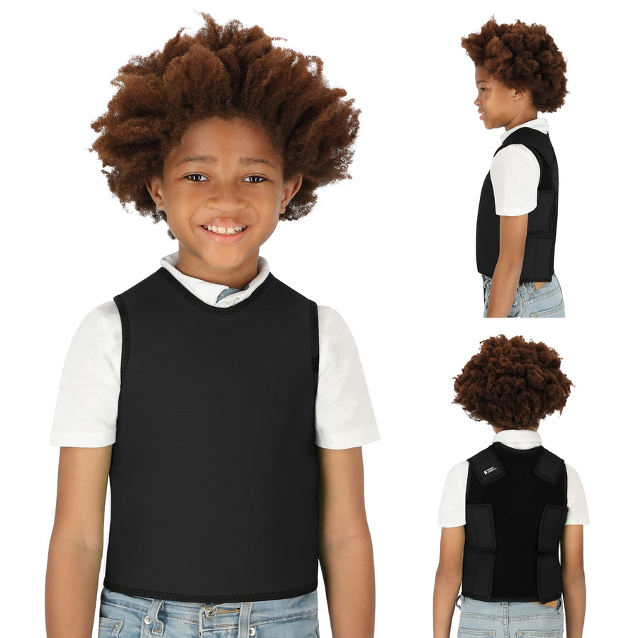 Sensory Compression Vest Deep Pressure Comfort (Black, Small)