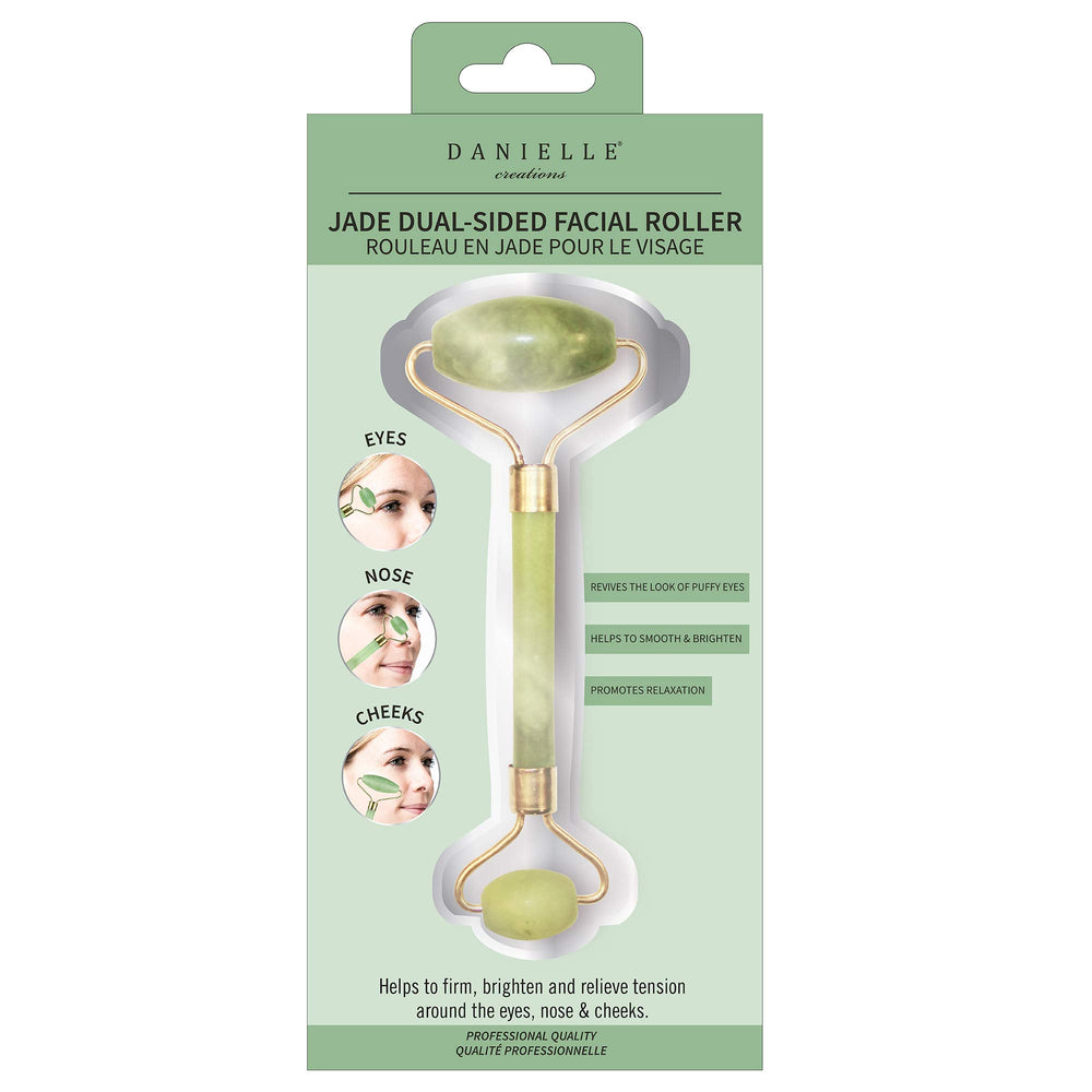Jade Roller, Jade Stone Double Head Facial Jade Roller, Perfect for Relaxing