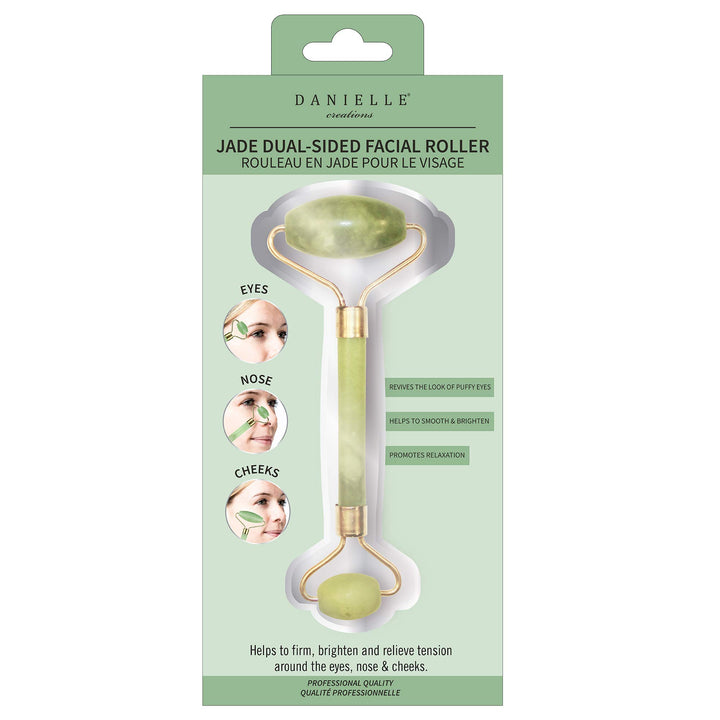 Jade Roller, Jade Stone Double Head Facial Jade Roller, Perfect for Relaxing