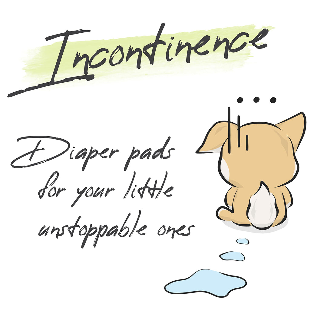 Dog Diaper Liners Booster Pads for Male and Female Dogs, 100ct | Disposable Diaper Inserts fit Most Reusable Pet Belly Bands, Wraps, and Washable Period Panties