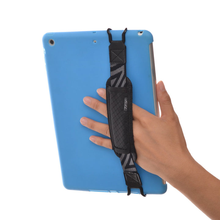 Tablet Security Hand Strap Holder, Compatible with iPad (iPad Mini & Mini 5 & Mini 6 / iPad Air 4 / iPad Air 5 / iPad Pro 9.7Inch) - Samsung Tablets - Nexus 7 / Nexus 10 and More (Black)