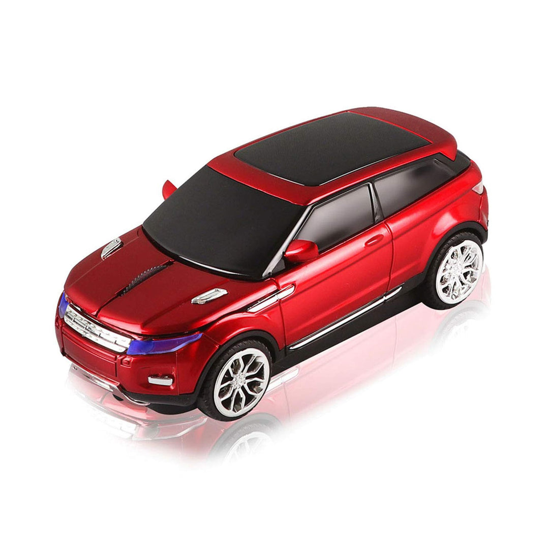 Cool SUV Car Shaped Wireless Mouse 1600 DPI Optical Cordless Mice with USB Receiver for Office School Travel for PC Computer Laptop Gift (Red-1 Pack)