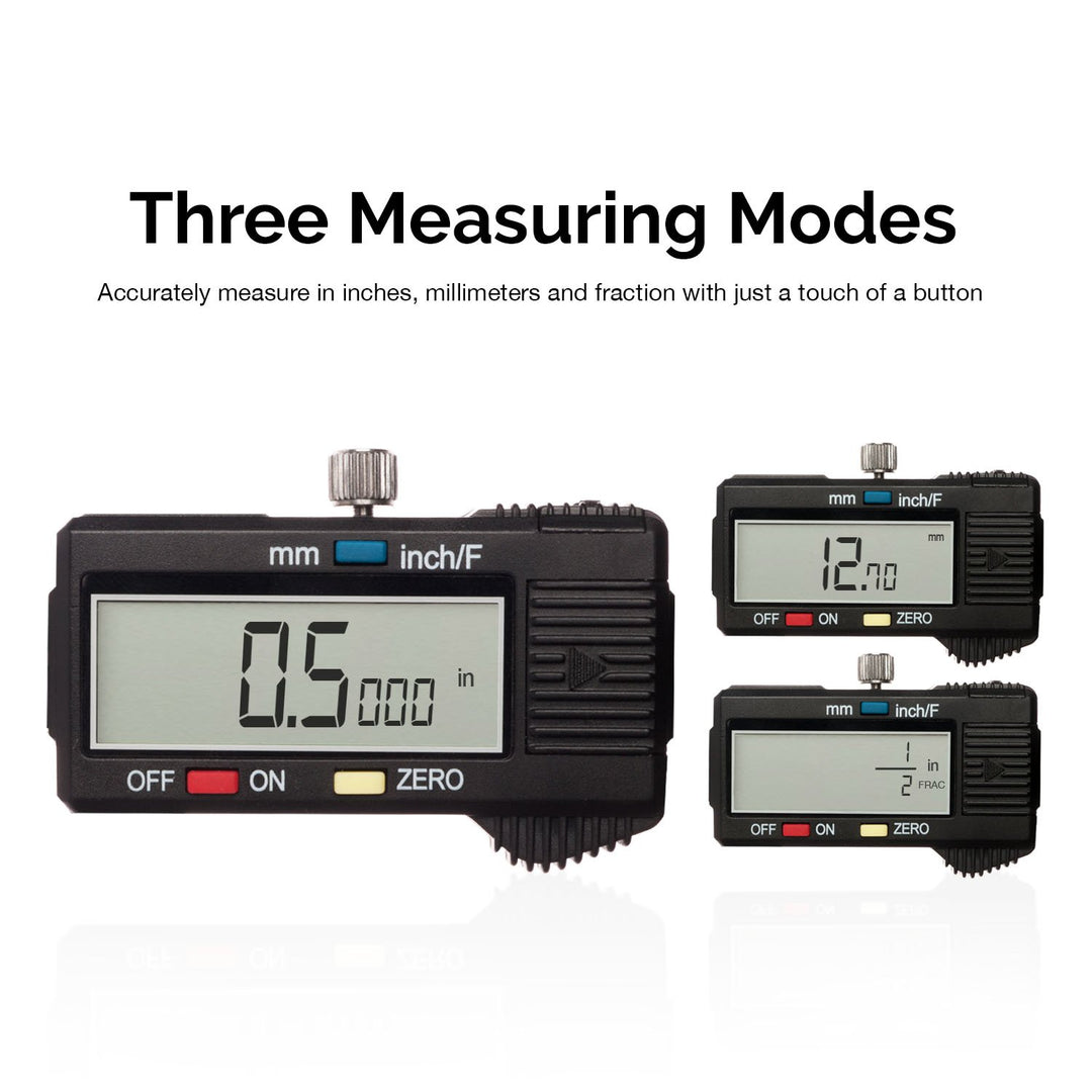 01409A 12” Electronic Digital Caliper | Extra Large Display | 0-12 Inches | Inch/Fractions/Millimeter Conversion | Polished Stainless Steel