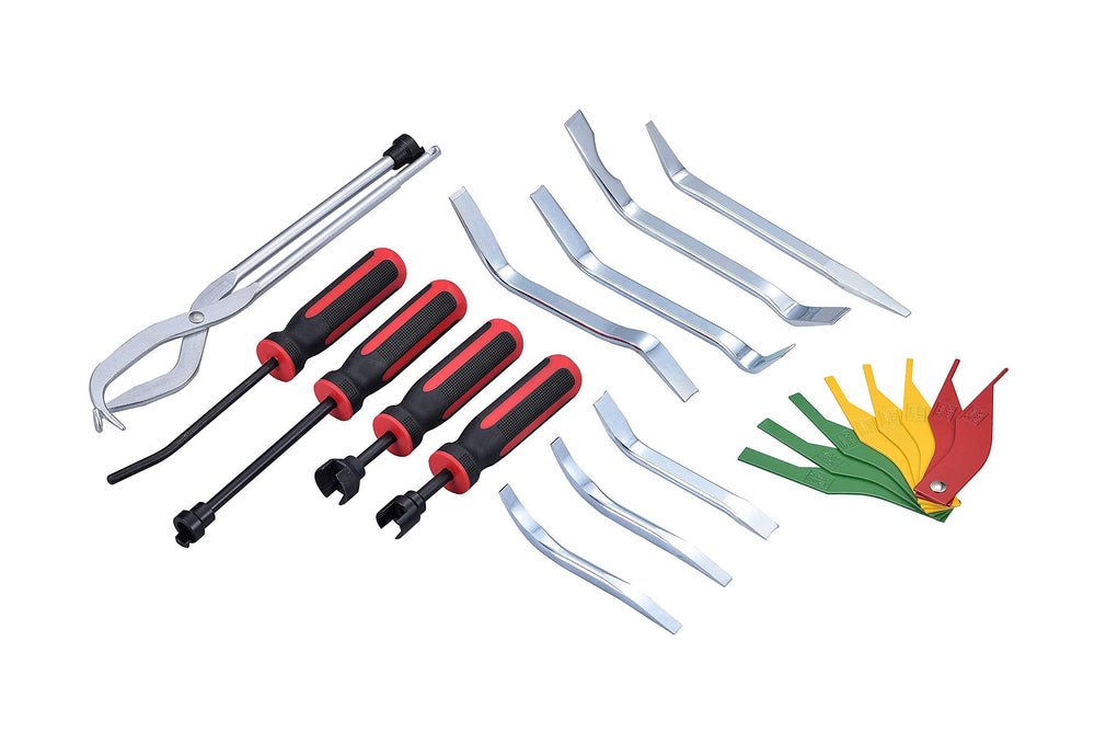 Kauplus Brake Service Kit, 14-Piece Professional Drum Brake Tool Set w/Brake Lining Gauge…
