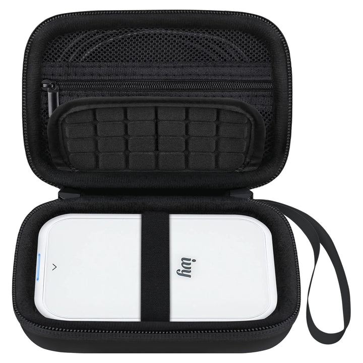 Carrying Case for Canon Ivy Mini/Canon Ivy 2 Mini Photo Printer, Canon Ivy CLIQ CLIQ+ CLIQ 2 CLIQ+2 Portable Bluetooth Instant Camera Printer, Mesh Bag fits Photo Paper Cable, Black+Black