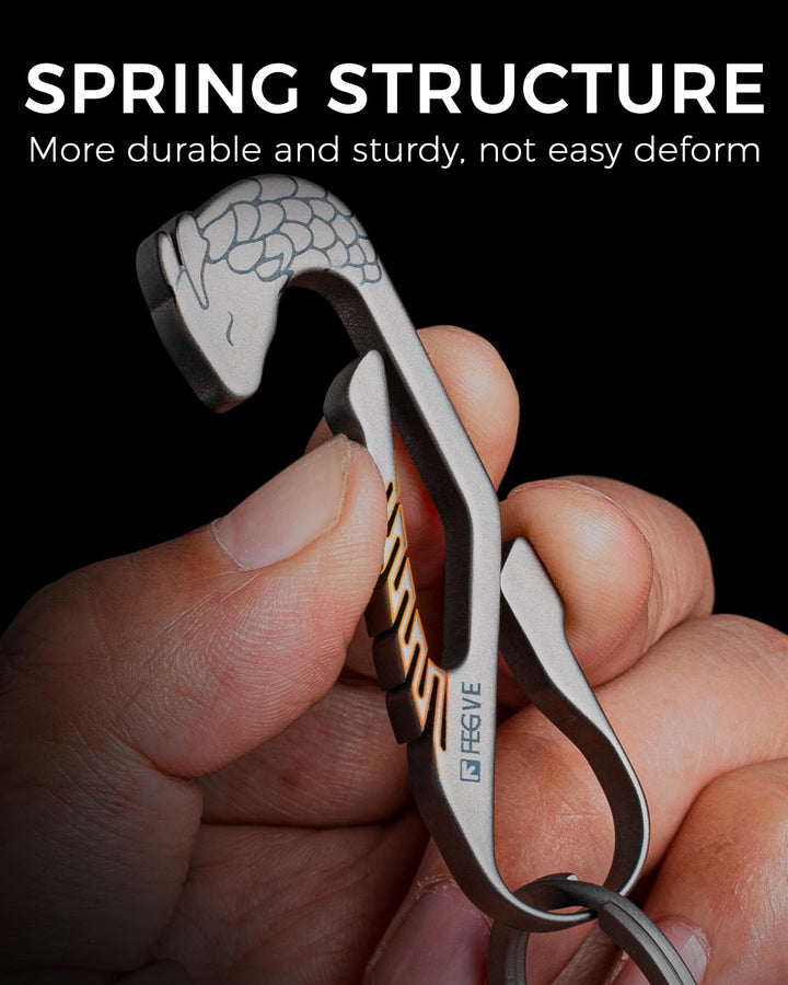 Titanium Small Carabiner Keychain Clip,Key Chain Clip with Key Ring for Men(Tai-A/2pcs)