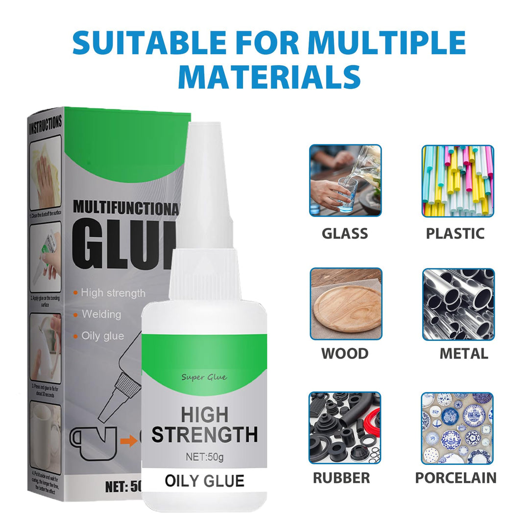 2 Pcs Welding High-Strength Oily Glue,Universal Super Glue,Wood Glue for Furniture,Apply to Super Plastic Glue for Resin Ceramic Metal Glass,Plastics, Jade Etc(50g)
