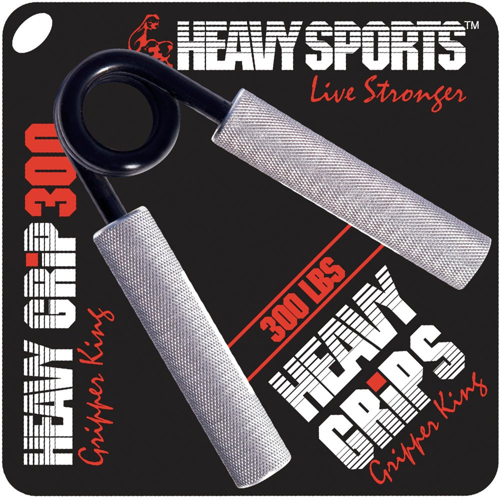 Heavy Grips - 300 lbs Resistance - Gripper King - Grip Strengthener - Hand Exerciser - Hand Grippers for Beginners to Professionals