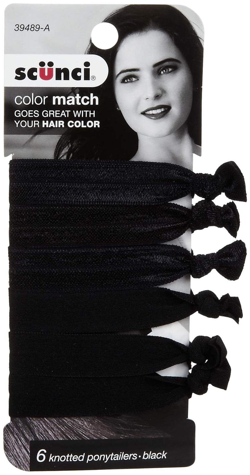 Scunci Knot Ponytailers - Black