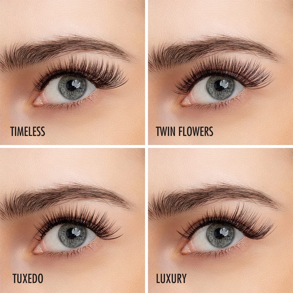 DIY Eyelash Extension,Individual Cluster Lashes False Eyelashes Extension Natural Look Reusable Glue Bonded Black Super Thin Band 48 Lash Clusters Mix (Style3 0.07 Mix Black Band)