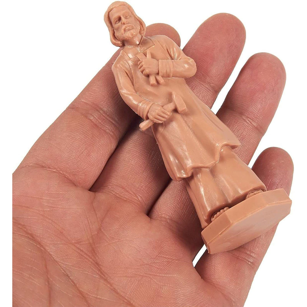 St. Joseph Statue, Patron Saint Workers Statue, Christian Gifts (3.5 Inches)