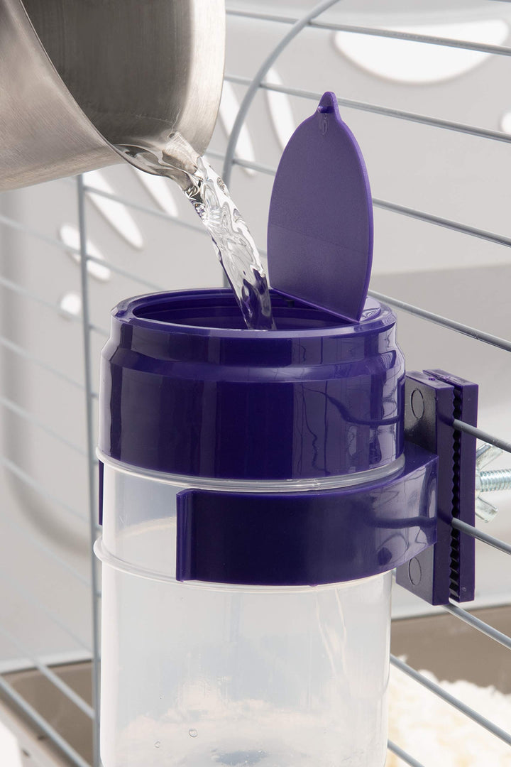 Lever Valve Top Fill No Drip Water Bottles for Rabbits, Chinchillas, Ferrets, Guinea Pigs and Adult Rats (32oz)