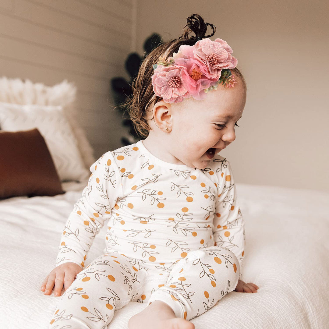 5 Pack White Pink Delicate Rose Flower Nylon Headbands Floral Hair Bows Daisy Flowers Headband Elastic Hair Bands Easter Christmas Hair Accessories for Baby Girls Newborns Infants Toddlers Kids