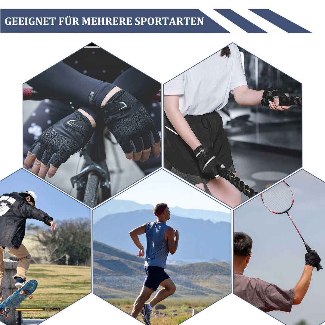 Road Cycling Gloves for Men Women Commuter Gloves Half Finger Biking Gloves with Gel Padded Shock Absorbing