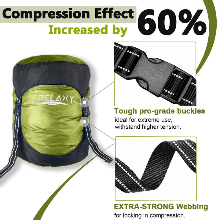 Compression Sack, 40% More Storage! 11L/18L/30L/45L Compression Stuff Sack, Water-Resistant & Ultralight Sleeping Bag Stuff Sack - Space Saving Gear for Camping, Traveling, Backpacking