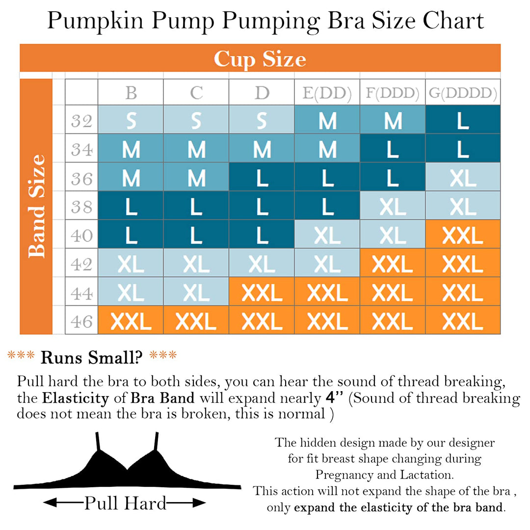 Pumping Bra Hands Free Pumping and Nursing Bra, Adjustable Wireless Comfortable Breast Pumping Bra Fits Breast Pumps, Small-XX-Large (Black, Medium)