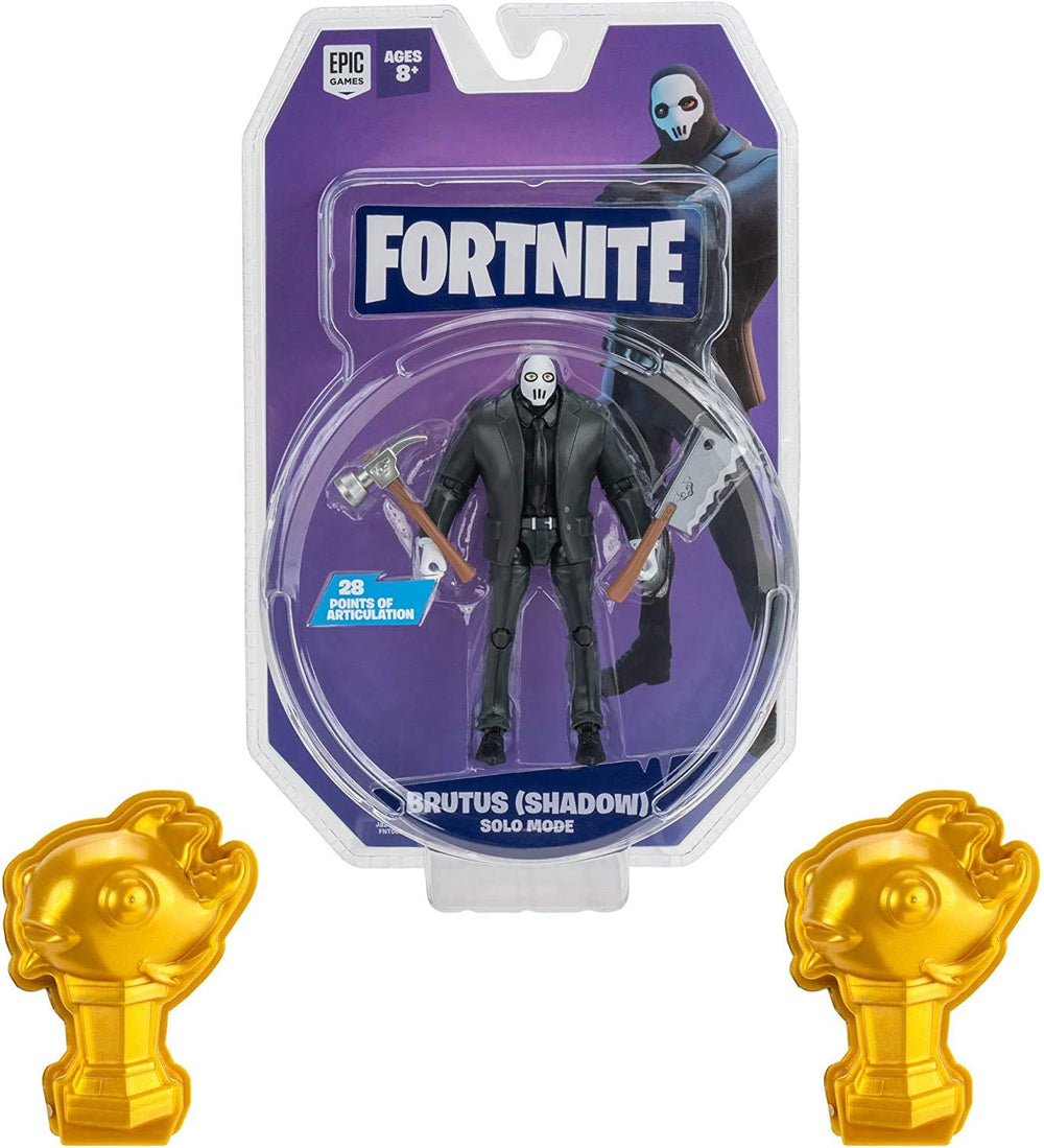 Brutus (Shadow) Solo Mode Core Figure and 2 Mythic Goldfish Collectibles - 4 Inch Collectible Action Figure, Plus Accessories
