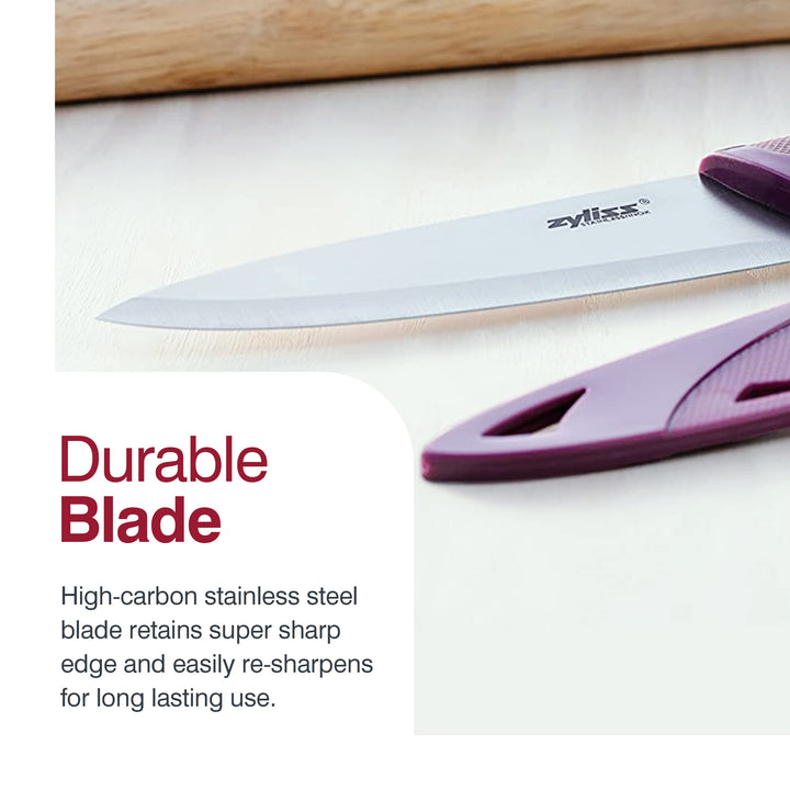 Utility Kitchen Knives with Sheath Covers - Dishwasher Safe - Stainless Steel Kitchen Knives Perfect for Cutting Meat, Vegetables & Fruit - 5.25 Utility Knife