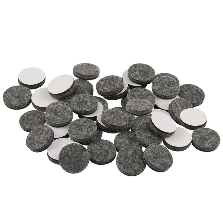 1 Round Heavy Duty Self Stick Felt Furniture Pads to Protect Hardwood Floors from Scratches, 1 Inch, Gray, 48 Count