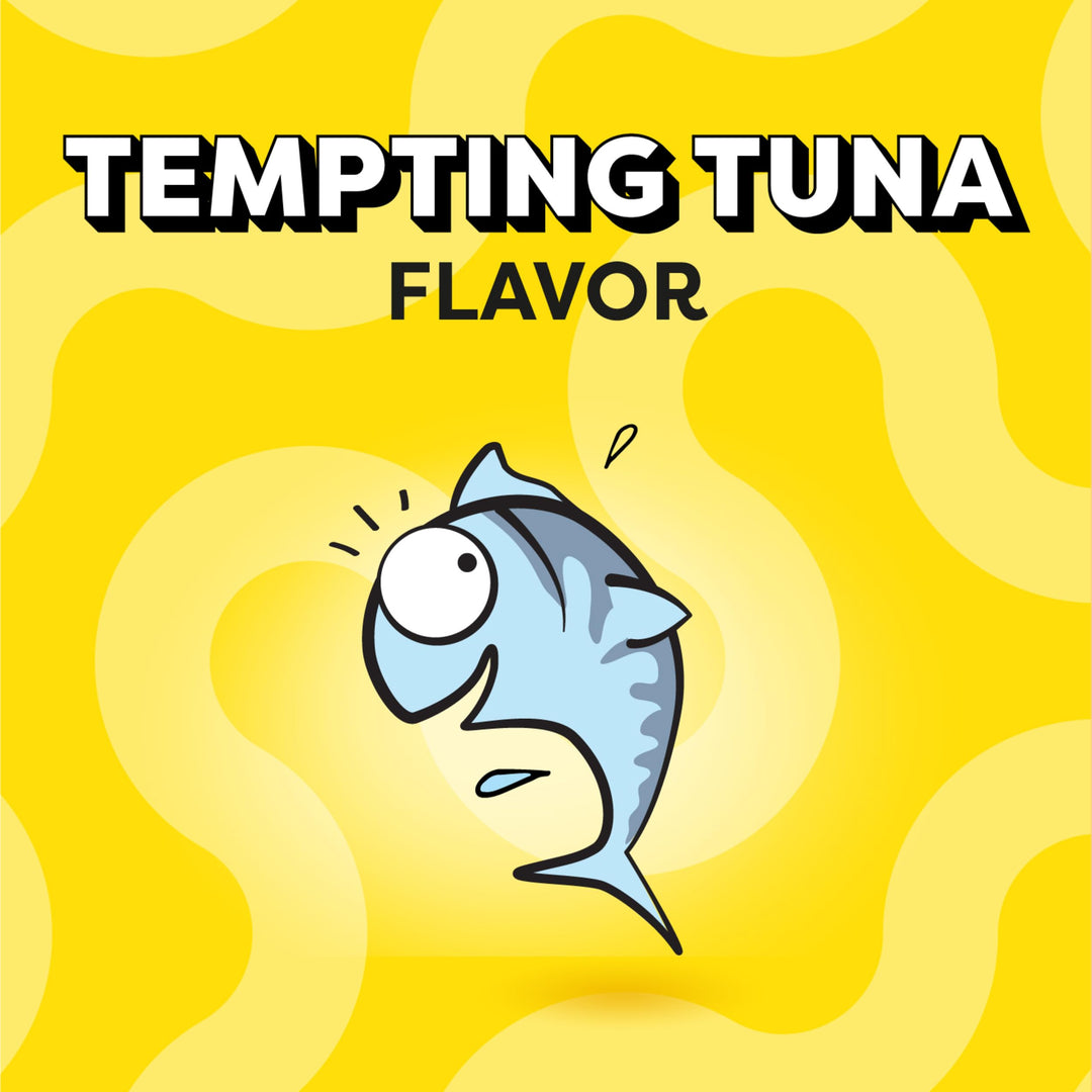 Jumbo Stuff Crunchy and Soft Cat Treats Tempting Tuna Flavor, 14 oz. Tub