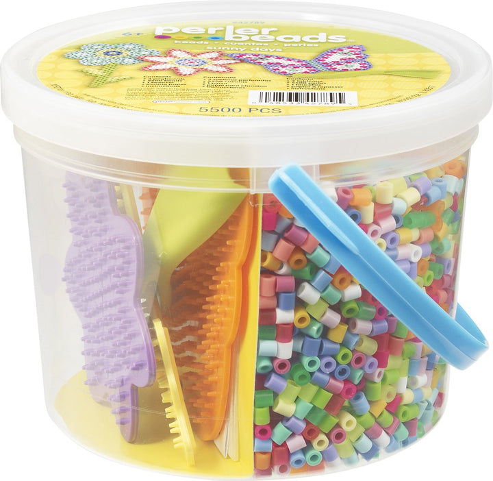 Sunny Days Bright Color Fuse Bead Bucket, 5500 pcs