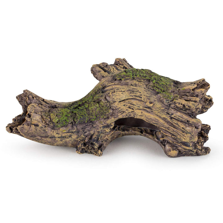 Small Aquarium Ornament Poly Resin Wood Trunk Log Fish Tank Decoration for up to 20 Gallon Tank Betta Fish Accessories Hideout Cave (Tree Log)