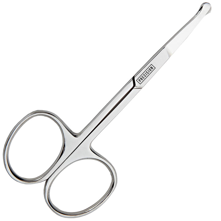 Rounded Nose Hair Scissors. Round Tip Scissor for Ear, Eyebrow, Beard and Mustache Trimming - 3.5 Blunt Nosed Tipped Grooming Trimmer