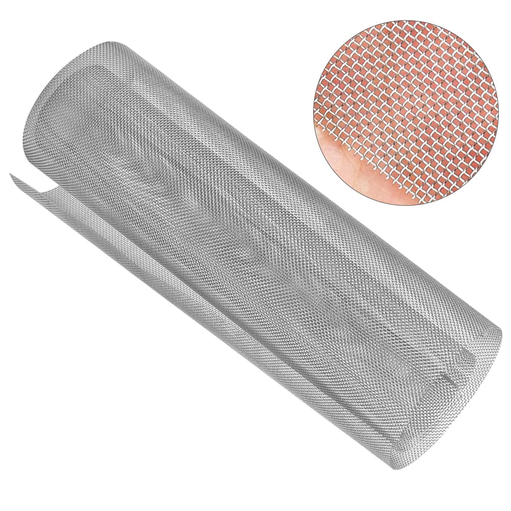 304 Stainless Steel Wire Mesh Screen 20 Mesh 12X40(30x100cm) Cabinets Wire Mesh Air Vent Mesh Roll for Air Vent, Security Window Screen Mesh