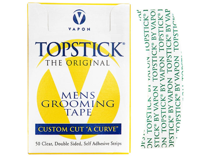 Topstick The Original Custom Cut A CurveMen's Grooming Tape - 50 Strips Box