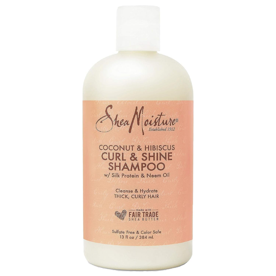 Curl and Shine Coconut Shampoo Coconut and Hibiscus for Curly Hair Paraben Free Shampoo 13 oz