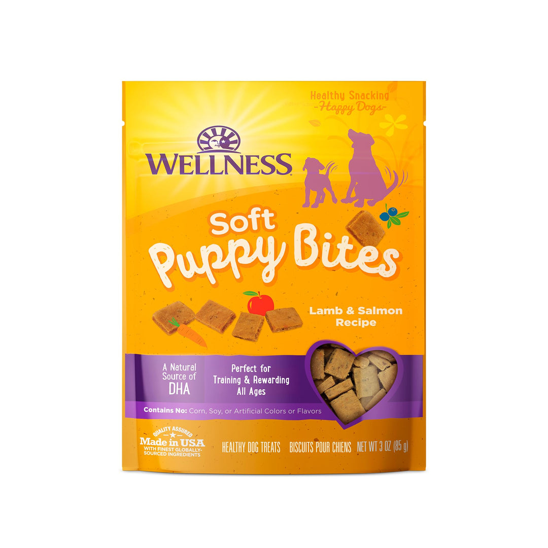 Puppy Treats, Natural, Training Treat, Grain Free, Soft Lamb & Salmon (3 Ounce bag)