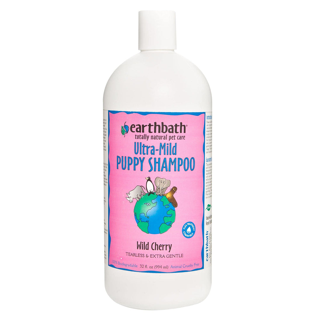 , Ultra-Mild Wild Cherry Puppy Shampoo - Extra Gentle & Tearless Dog Shampoo, Made in USA, Deodorizing Dog Wash, Cruelty Free Puppy Supplies, Shampoo for Smelly Dogs - 32 Oz (1 Pack)