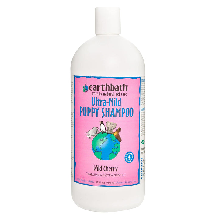 , Ultra-Mild Wild Cherry Puppy Shampoo - Extra Gentle & Tearless Dog Shampoo, Made in USA, Deodorizing Dog Wash, Cruelty Free Puppy Supplies, Shampoo for Smelly Dogs - 32 Oz (1 Pack)