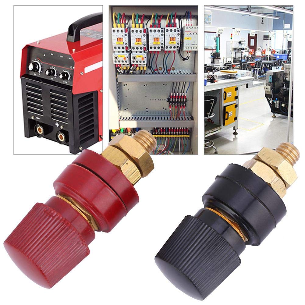 200A Terminal Binding Post 555 Type Brass Pillar Terminal Block M8 Threaded Diameter Binding Post 0-380V 2pcs
