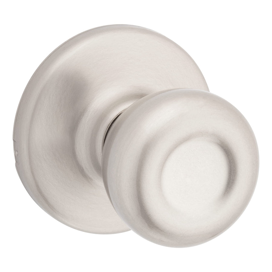 Tylo Interior Passage Door Knob, Handle For Closet and Hallway Doors, Non-Locking Doorknob in Satin Nickel, with Microban Protection, 1 Count (Pack of 1)