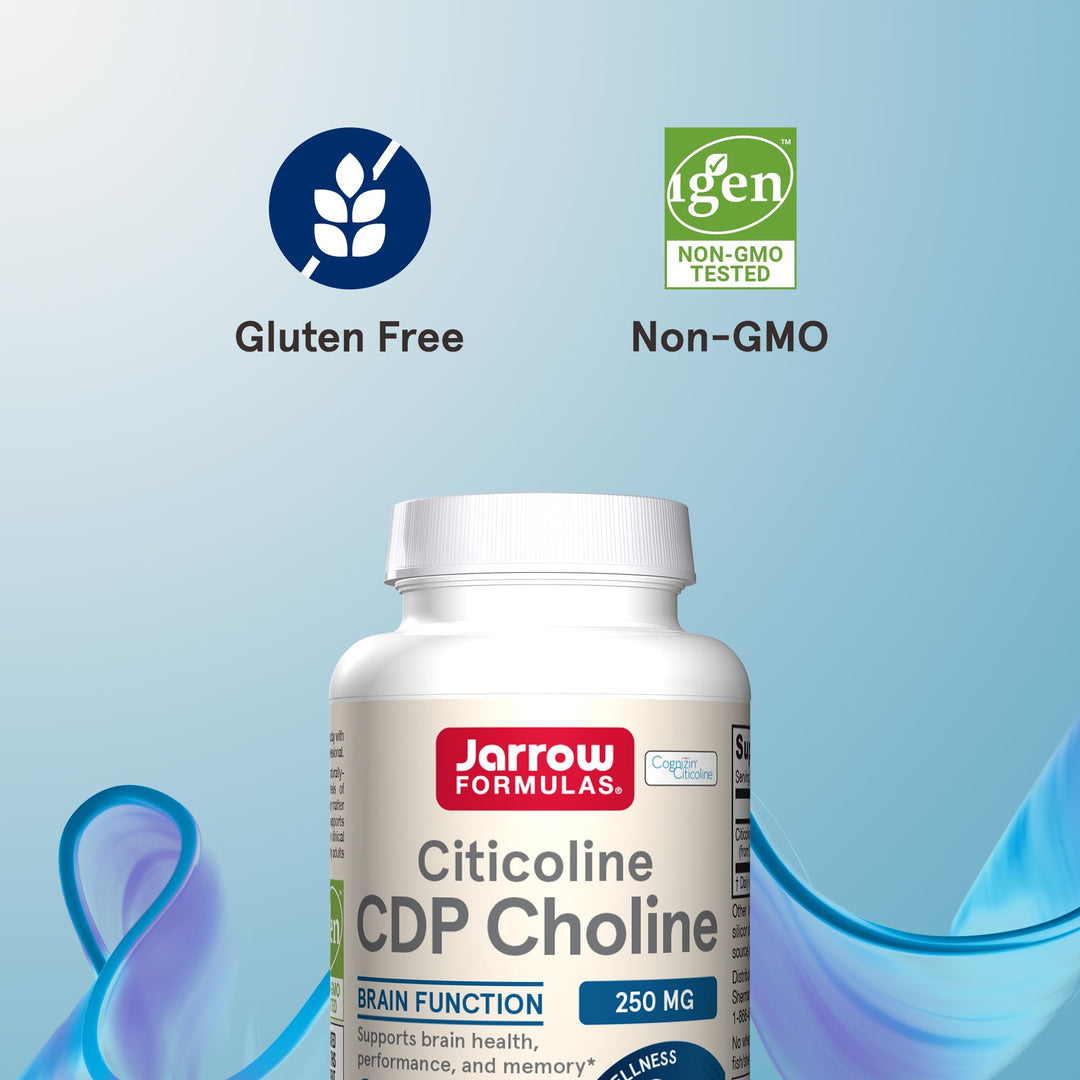 Citicoline CDP Choline 250 MG, CDP Choline Supplement Supports Brain Health, Performance and Memory, 60 Capsules, Up to a 60 Day Supply