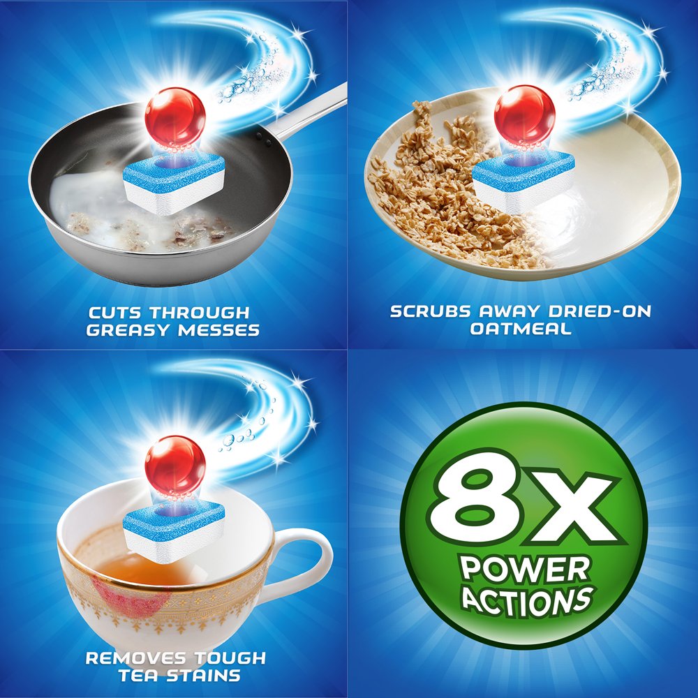 - All in 1-38ct - Dishwasher Detergent - Powerball - Dishwashing Tablets - Dish Tabs - Deep Clean - Fresh Scent