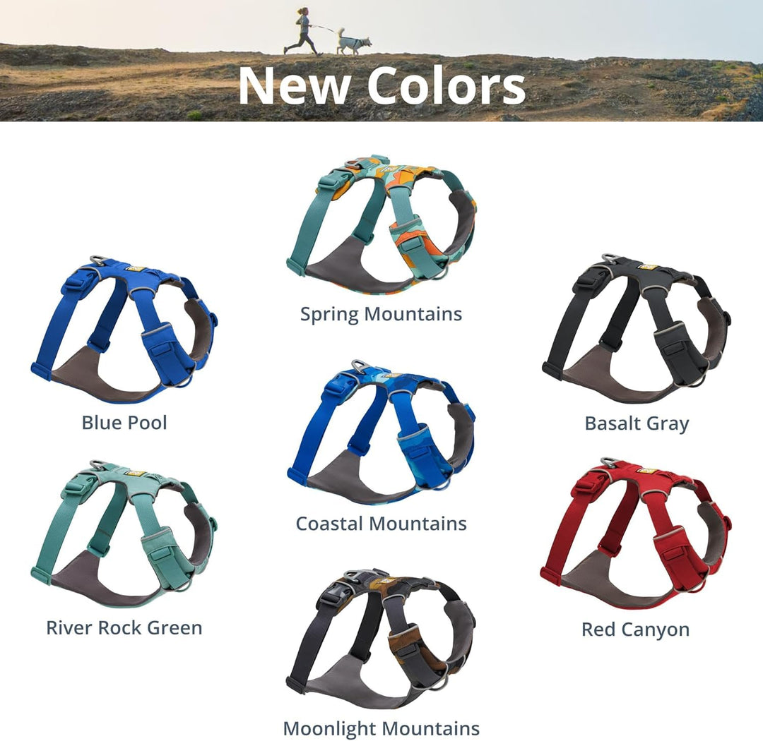, Front Range Dog Harness, Reflective Soft Padded Everyday Harness with Dual Leash Clips, Adjustable and Lightweight Fit for Training or Walking for All Dogs, Aurora Teal, Small