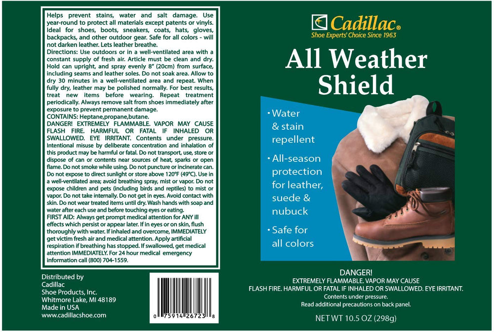 All Weather Shield - Leather and Fabric Protector Spray 10.5 oz