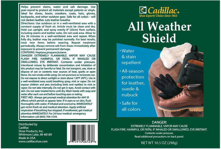 All Weather Shield - Leather and Fabric Protector Spray 10.5 oz