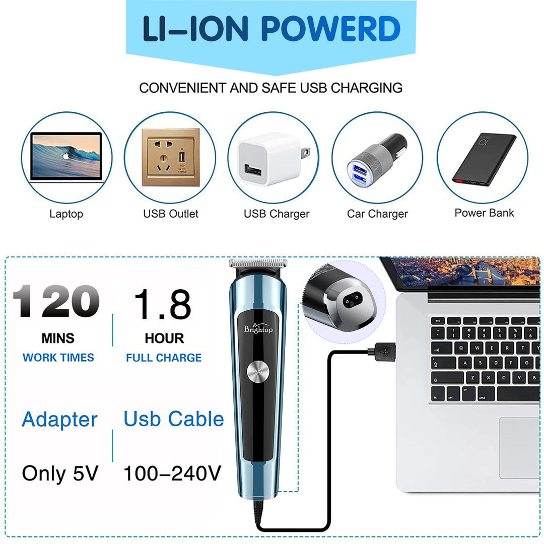 Beard Trimmer for Men, IPX7 Waterproof Mens Grooming Kit with Cordless Hair Clippers, Electric Razor with LED Display, Shavers for Mustache, Body, Face, Ear, Nose Hair Trimmer, Gifts for Men