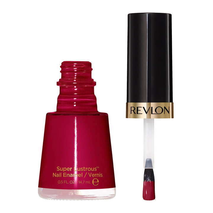 Revlon Nail Enamel, Chip Resistant Nail Polish, Glossy Shine Finish, in Red/Coral, 730 Valentine Red, 0.5 oz