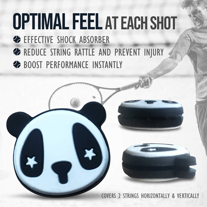 Tennis Racket Vibration Dampener (2-Pack) - Perfect Shock Absorber stablize Your String for Better Performance- Fun Dampeners Set (2 Pack)